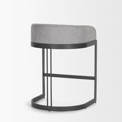 Hollyfield Gray Fabric Seat Counter Stool