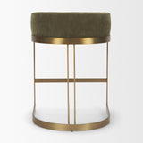Hollyfield Olive/Gold Fabric Seat Metal Base Counter Stool - Ornate Home