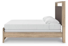 Hollymount Tan King Upholstered Panel Bed - Ornate Home