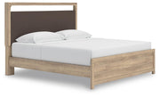 Hollymount Tan King Upholstered Platform Bed - Ornate Home