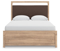 Hollymount Tan Queen Upholstered Platform Bed - Ornate Home