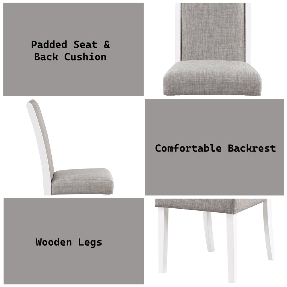 Hollyn Gray Side Chair  (Set of 2) - Ornate Home