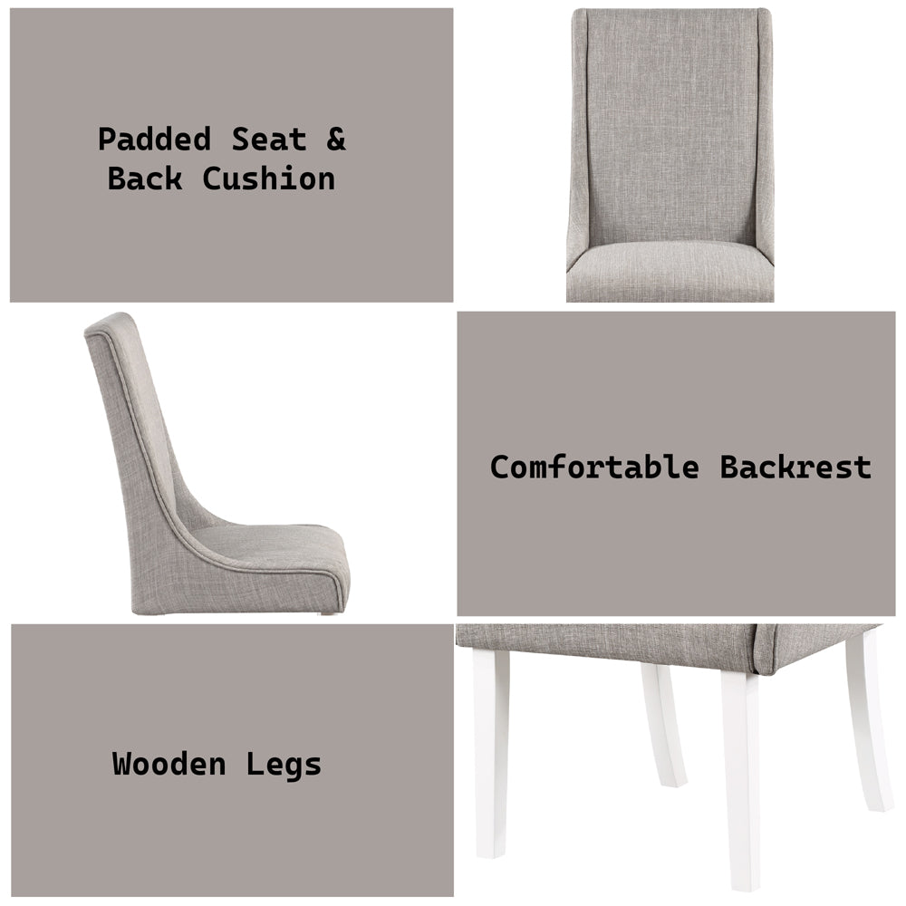 Hollyn Gray Side Chair  (Set of 2) - Ornate Home