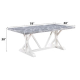 Hollyn White Dining Table - Ornate Home
