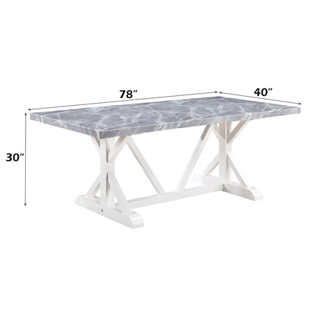 Hollyn White Dining Table - Ornate Home