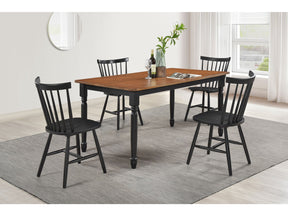 Hollyoak Black 5-piece Dining Room Set - Ornate Home