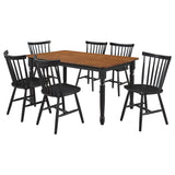 Hollyoak Black 7-piece Dining Room Set - Ornate Home