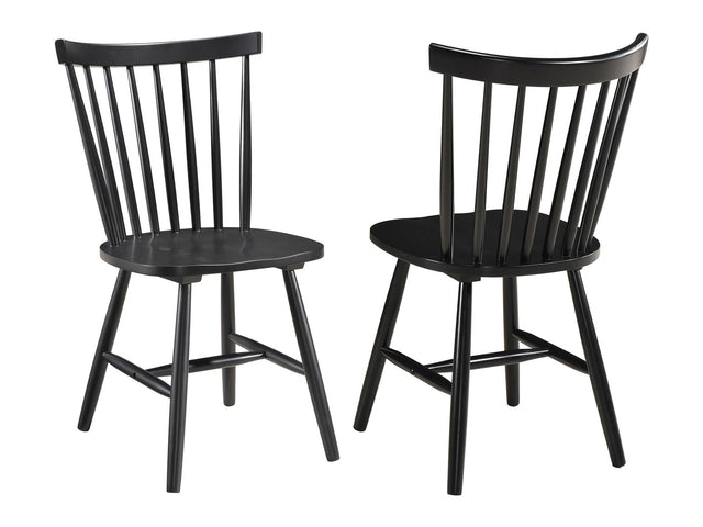Hollyoak Black Side Chair (Set of 2) - Ornate Home