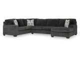 Hollyview Shadow 3-Piece Sectional with Chaise - Ornate Home