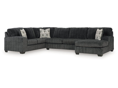 Hollyview Shadow 3-Piece Sectional with Chaise - Ornate Home
