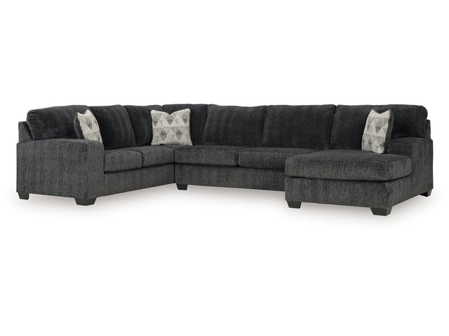 Hollyview Shadow 3-Piece Sectional with Chaise - Ornate Home