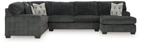 Hollyview Shadow 3-Piece Sectional with Chaise - Ornate Home