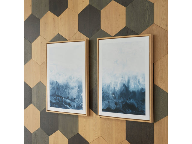 Holport Blue/White Wall Art (Set of 2) - Ornate Home