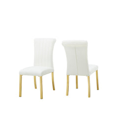 Holstebro Gold/White White Side Chair (Set of 2) - Ornate Home