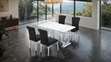 Holstebro Silver/Black 5 Pc. Dining Table Set - Ornate Home