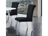 Holstebro Silver/Black Black Side Chair (Set of 2) - Ornate Home
