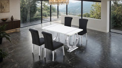 Holstebro Silver/Black Black Side Chair (Set of 2) - Ornate Home