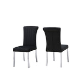 Holstebro Silver/Black Black Side Chair (Set of 2) - Ornate Home