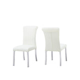 Holstebro Silver/White White Side Chair (Set of 2) - Ornate Home
