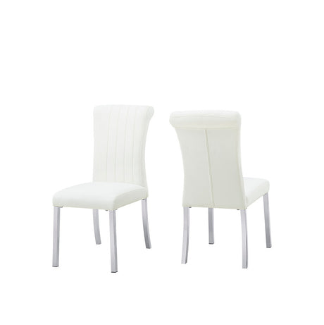 Holstebro Silver/White White Side Chair (Set of 2) - Ornate Home
