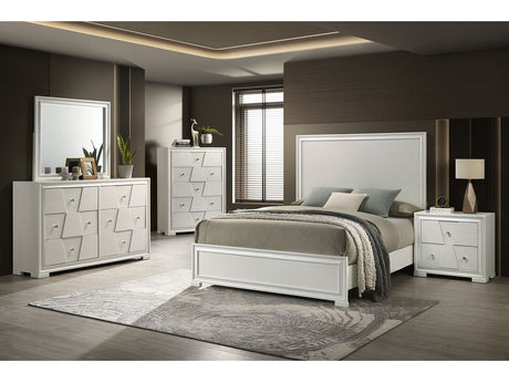 Holsted White 5 Pc. Queen Bedroom Set w/ 2NS - Ornate Home