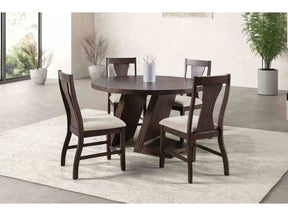 Holsworthy Espresso Round Dining Table - Ornate Home