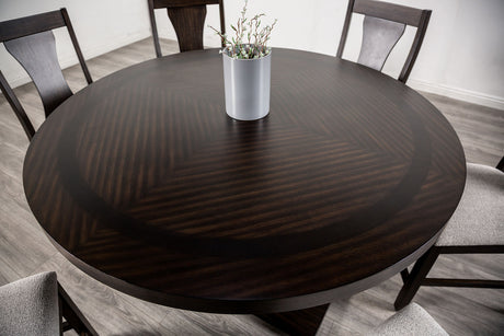 Holsworthy Espresso Round Dining Table - Ornate Home