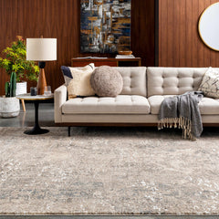 Holtsville Abstract Ivory Thick Rug - Ornate Home