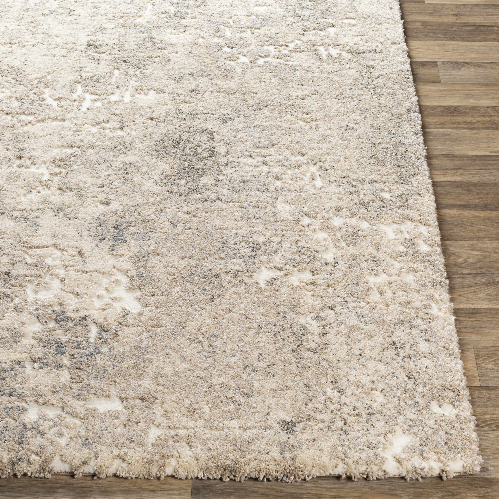 Holtsville Abstract Ivory Thick Rug - Ornate Home