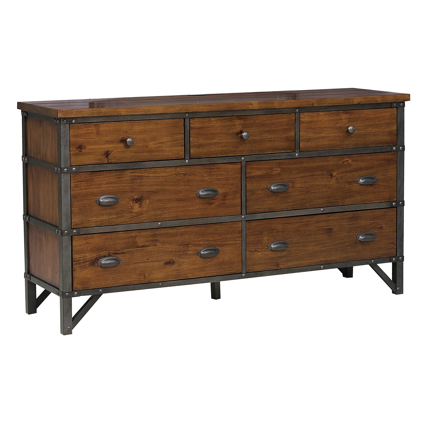 Holverson Brown/Gunmetal Dresser - Ornate Home