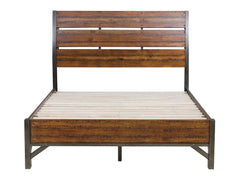 Holverson Brown/Gunmetal Eastern King Platform Bed - Ornate Home