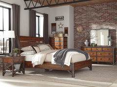 Holverson Brown/Gunmetal Eastern King Platform Bed - Ornate Home