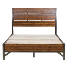 Holverson Brown/Gunmetal Eastern King Platform Bed - Ornate Home