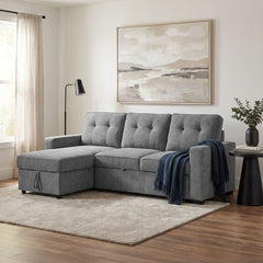 Homer Clementine Grey 2-Piece Sectional - Ornate Home