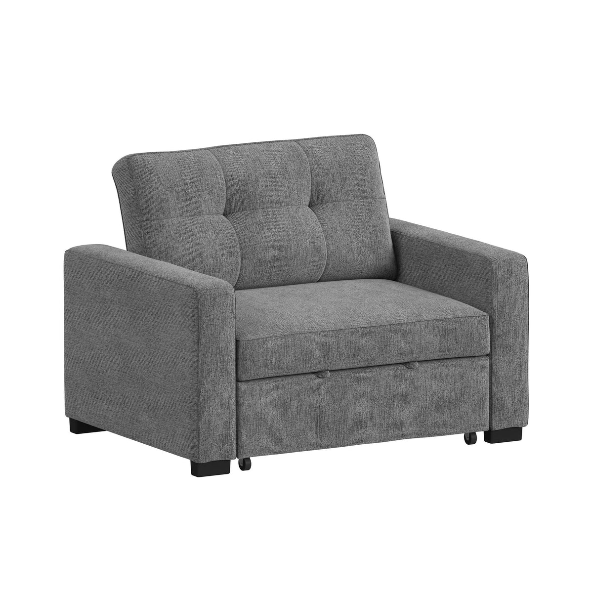 Homer Clementine Grey Klicklak Chair with Pull Out Bed - Ornate Home