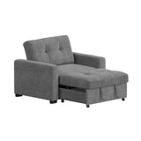 Homer Clementine Grey Klicklak Chair with Pull Out Bed - Ornate Home