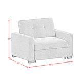 Homer Clementine Grey Klicklak Chair with Pull Out Bed - Ornate Home