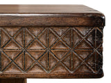 Honeycomb & Cross Brown Console Table - Ornate Home