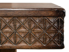 Honeycomb & Cross Brown Console Table - Ornate Home