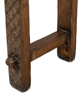 Honeycomb & Cross Brown Console Table - Ornate Home