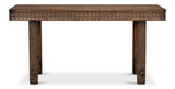 Honeycomb & Cross Brown Console Table - Ornate Home