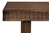 Honeycomb & Cross Brown Console Table - Ornate Home