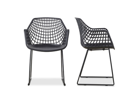 Honolulu Black Chair (Set of 2) - Ornate Home