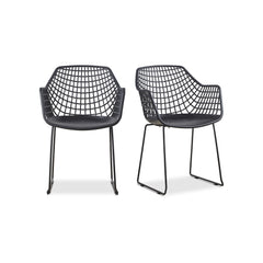 Honolulu Black Chair (Set of 2) - Ornate Home