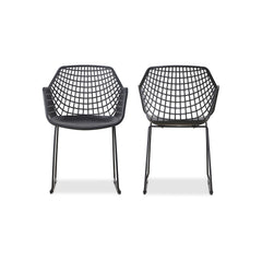Honolulu Black Chair (Set of 2) - Ornate Home