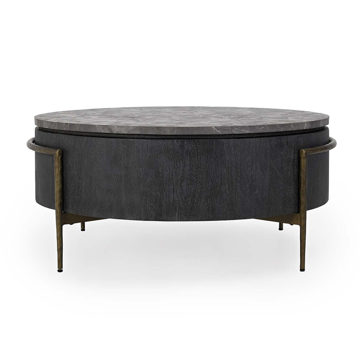 Honor Black/Gray Round Coffee Table - Ornate Home
