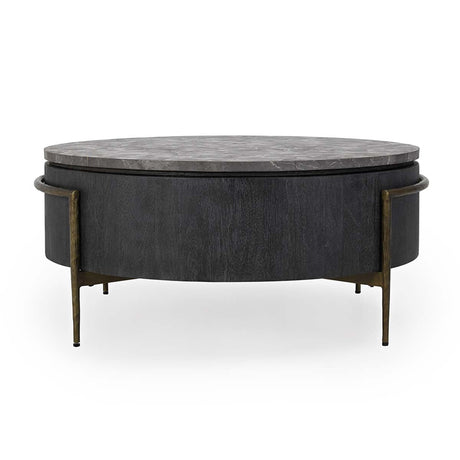 Honor Black/Gray Round Coffee Table - Ornate Home