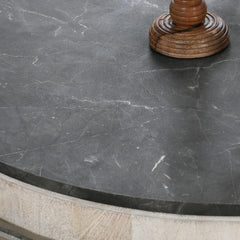 Honor Whitewash/Gray Round Coffee Table - Ornate Home