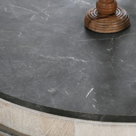Honor Whitewash/Gray Round Coffee Table - Ornate Home