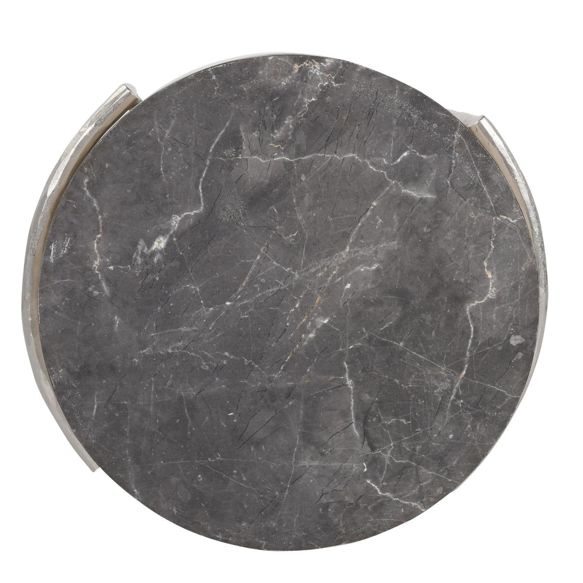 Honor Whitewash/Gray Stone Round End Table - Ornate Home